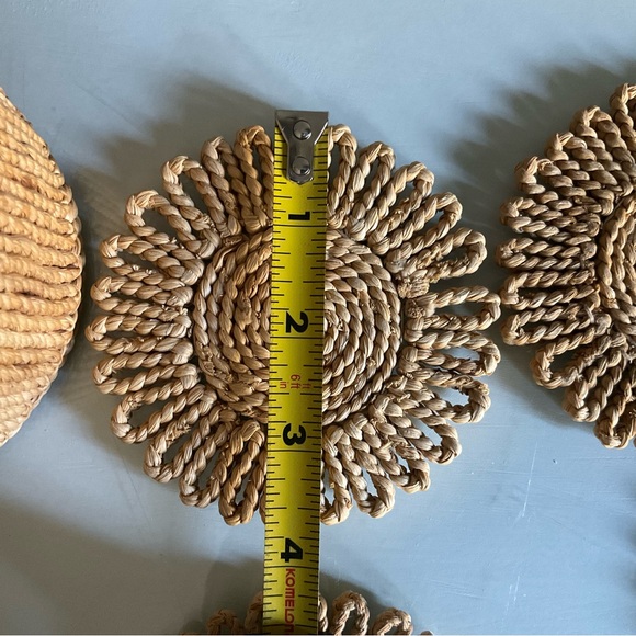 Woven Boho Coaster Set With Caddy - Picture 4 of 4